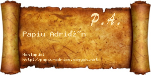 Papiu Adrián névjegykártya